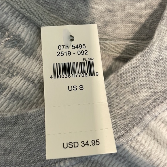 NWT aerie striped gray and white long sleeved thermal - Picture 4 of 5